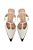 Scarpin Salto Alto Em Couro Off White Com Ponteira Preto Luiza Barcelos - Imagem 4
