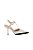 Scarpin Salto Alto Em Couro Off White Com Ponteira Preto Luiza Barcelos - Imagem 2