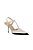 Scarpin Salto Alto Em Couro Off White Com Ponteira Preto Luiza Barcelos - Imagem 1