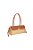 Bolsa Média Em Ráfia Nude E Couro Camel Luiza Barcelos - Imagem 2