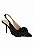 Scarpin Salto Alto Couro Preto Com Rebites Luiza Barcelos - Imagem 1