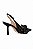 Scarpin Salto Alto Couro Preto Com Rebites Luiza Barcelos - Imagem 3