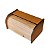 Porta Pão Bambu Caixa Guarda Paes Bolo Retangular 39cm - Imagem 2
