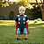 Fantasia Thor Bebê Macacão Curto com Capa + Touca Super Herói - Imagem 3