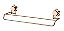Toalheiro Duplo Rose 45cm Suporte Toalha Aço Fixação Ventosa - Imagem 4