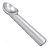 Concha Sorvete Colher Em Aluminio Bola Pegador Açaí 18,4cm - Imagem 1