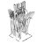 Faqueiro Com Suporte Kit 24 Peças Serve 6 Pessoas Aço Inox - Imagem 1