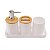 Kit Banheiro Porta Escova Cotonet Dispenser Sabonete Organiz - Imagem 6