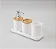 Kit Banheiro Porta Escova Cotonet Dispenser Sabonete Organiz - Imagem 1