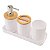 Kit Banheiro Porta Escova Cotonet Dispenser Sabonete Organiz - Imagem 5