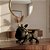 Escultura Cachorro Bulldog Porta Treco Com Bandeja Decoração - Imagem 1