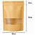 Embalagem 10x15cm Stand Up Pouch Kraft Zip Lock Visor C/50un - Imagem 2