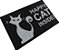 Tapete Capacho 60x40 Gato Feliz Happy Cat Inside Pet Casa - Imagem 2
