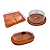 KIT 3pçs Manteigueira, Queijeira, Porta Frios (26,5X20CM) GRANDE de Madeira NATURAL e Tampas de Acrílico, Cozinha - Imagem 2