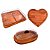 KIT 3pçs Porta Frios (21X16,5CM), Manteigueira e Tabua Coração de Madeira NATURAL café, Cozinha - Imagem 5