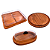 KIT 3pçs Porta Frios (21X16,5CM), Manteigueira e Tabua Coração de Madeira NATURAL café, Cozinha - Imagem 3