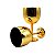 Taça de Gyn Grande de acrílico metalizado dourada 580 ml - Imagem 3