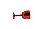 Taças de Gyn acrílico vermelha metalizada 580 ml - Imagem 2