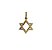 Pingente Estrela de David em Ouro 18k Amarelo e Branco - Imagem 1