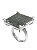 Anel quadrado em prata 925 e jaspe floresta - Imagem 1