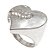 Anel coração costurado em prata 925 - Imagem 1