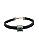 Pulseira de Couro com Pingente Quadrado de Esmeralda - Imagem 1