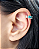 Piercing de Gancho em Prata com Zircônias Brancas e Uma Azul em Gota - Imagem 3