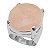 Anel de prata 925 com quartzo rosa oval - Imagem 1