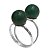 Anel com jade verde em prata 925 - Imagem 1