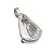 Pingente gota de prata 925 com cristal - Imagem 3