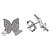 Brinco de borboleta em prata com ródio e zircônias - Imagem 1