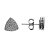 Brinco triangular maior de prata com ródio e zircônias - Imagem 1