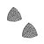 Brinco triangular maior de prata com ródio e zircônias - Imagem 3