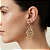 Brinco flor de prata com citrino natural - Imagem 2