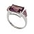 Anel de prata 925 delicado com ametista e quartzo rosa - Imagem 1