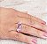 Anel de prata 925 delicado com ametista e quartzo rosa - Imagem 3