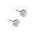 Brinco flor em prata 925 com zircônias brancas - Imagem 4