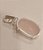 Pingente oval de prata delicado com quartzo rosa natural - Imagem 3