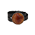 Pulseira de couro com ágata marrom com fecho banhado - Imagem 1