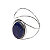 Bracelete de prata com pedra oval lápis lazuli - Imagem 3
