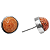 Brinco em prata 925 com pedra jaspe laranja - Imagem 2