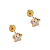 Brinco baby modelo estrela em ouro 18k de zircônia 5mm - Imagem 1