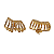 Brinco ear cuff prata 925 com banho de ouro 18k e zircônias - Imagem 1