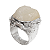Anel em prata 925 com cristal bruto leitoso - Imagem 1