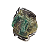 Anel em prata 925 oxidada com esmeralda bruta natural - Imagem 3