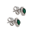 Brinco de prata e ródio com esmeralda fusion e zircônias - Imagem 2