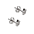 Brinco estrela em prata e banho de ródio com zircônias - Imagem 1