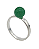 Anel de Prata com Bolinha de Jade Verde - Imagem 1