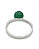 Anel de Prata com Bolinha de Jade Verde - Imagem 3