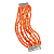Pulseira 7 fios de coral laranja natural - Imagem 3
